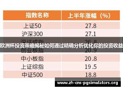 欧洲杯投资策略揭秘如何通过精确分析优化你的投资收益